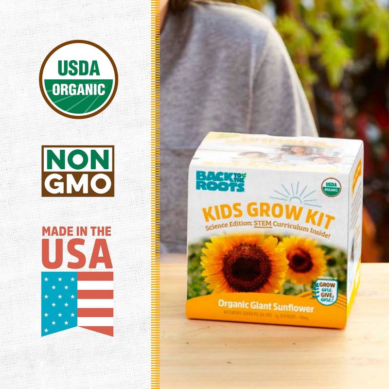 Back to the Roots Kids Grow Kit Science Edition Organic Giant Sunflower, 5 of 12