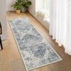 Area Rug Machine Washable Rug Vintage Distressed Non Slip Non Shedding Rugs Low Pile Foldable Retro Printed Indoor Carpet for Living Room Bedroom - 3 of 4