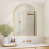 Aoibox Arched Wall Mirror for Bathroom, Vanity Mirror for Bedroom Dresser, Entryway, Living Room with Metal Frame in Gold Finish - 4 of 4