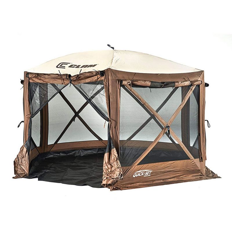 Clam Quick Set Pavilion Portable Canopy + 150 x 150 Inch Floor Tarp Attachment, 2 of 6