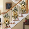 Puleo 28" Pre-Lit Adorned Artificial Banister Swag with 70 Warm White Lights - 3 of 4