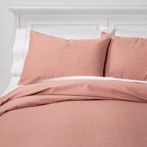 Twin/Twin Extra Long Family Friendly Solid Duvet & Pillow Sham Set Pink - Threshold