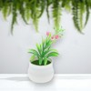 Unique Bargains Realistic Artificial Plants Bell Flower Mini Plastic 1.97"x1.97"x5.51" 1 Pcs - 2 of 4