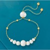 Ross-Simons 4-9.5mm Cultured Pearl Bolo Bracelet in 14kt Yellow Gold Size - 4 of 4
