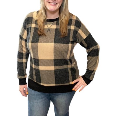 Women's Plaid Weekender Tee - honeyme