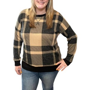 Women's Plaid Weekender Tee - honeyme - 1 of 2