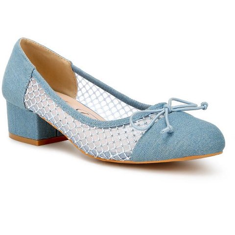 Обувь London Rag Womens Orami Rhinestone Detail Denim Ballerinas 7