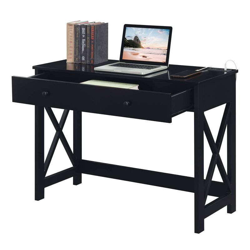 42" Oxford Desk with Charging Station - Breighton Home, 5 of 10