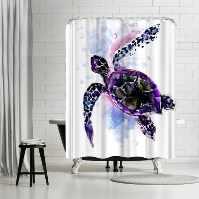 Americanflat 71 x 74 Shower Curtain, Baby Sea Turtles 3 by Suren Nersisyan