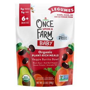 Once Upon a Farm Organic Plant-Based Veggie Burrito Bowl - Frozen - 3.5oz - 1 of 3