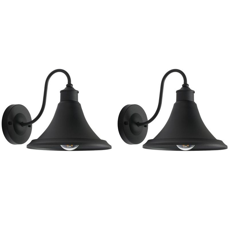 Graylyn Outdoor Wall Sconce Lights (Set of 2) - Black - Safavieh., 1 of 7