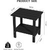 OBOKATA Weather Resistant Outdoor Side Table, Adirondack HDPE Small Outdoor Table, 2-Tier Small Patio Tables for Outside or Indoor, Black - 3 of 4