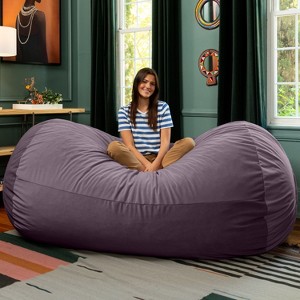 Jaxx Grand Lounger 7 Foot Bean Bag Sofa -Lush Velvet - 1 of 4