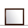 HomeStock Sleek Merlot Mirror with Polished Wood Frame – Contemporary Bedroom Mirror for Dressers - 2 of 3
