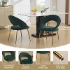 XIYUYEU Dining Room Side Chairs Set of 1,Velvet Fabric Upholstered Chair with Curved Backrest for Living Room,Kitchen,Bedroom - 4 of 4