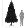 FURNIinspire Artificial Trees Tall Christmas Tree, Unlit Christmas Tree With 2132 Branch Tips, Auto Open, Steel Base, Black, 57.1"*57.1"*106.3" - 3 of 4