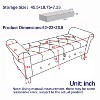 TiramisuBest 62" Modern Tufted Button Storage Bench with Rolled Arms – Upholstered Ottoman for Bedroom, Living Room, Foyer (Grey) - 4 of 4