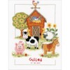 Vervaco Counted Cross Stitch Kit 8.75"X11.5"-At The Farm Record On Aida - 2 of 4