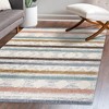 Faiza Moroccan Striped Geometric High-Low Area Rug - JONATHAN Y - 4 of 4