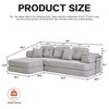 GDFStudio Leonardo Modern 104" Chenille Upholstered L-Shaped Convertible Sectional Sofa with Pillows - 3 of 4
