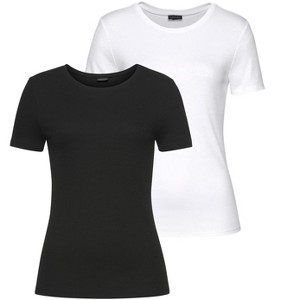Women's 2 Pk Short Sleeve Tops - LASCANA - 1 of 4