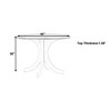 Maliang Mid-Century Solid Wood Round Dining Table for Small Places, Walnut Table - 4 of 4