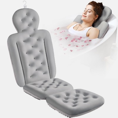 Full Body Bath Pillow for Bathtub, Thick Tub Cushion with Laundry Bag for Head, Neck, Shoulder and Back Support