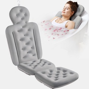 Full Body Bath Pillow for Bathtub, Thick Tub Cushion with Laundry Bag for Head, Neck, Shoulder and Back Support - 1 of 4