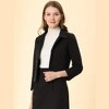 INSPIRE CHIC Women's Elegant Short Coat Point Collar Single Breasted Slant Pocket Peacoats - 2 of 4