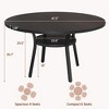 47" Round Farmhouse Dining Table for 4-6 People - Kitchen & Living Room Table with Storage Shelf (Table Only) - 2 of 4