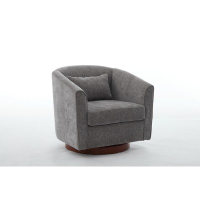 TIRAMISUBEST Comfy Swivel Accent Chair for Living Room, Wood - Based Sofa Side Chair with Wide Upholstery