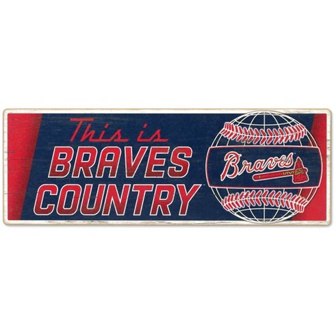 MLB Atlanta Braves Tradition Wood Sign Panel