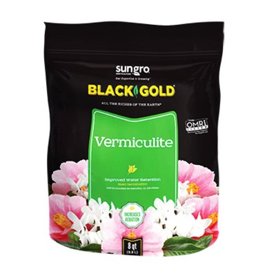 SunGro Black Gold All Purpose Natural and Organic Vermiculite Soil for House Plants, Vegetables, Herbs and More, 8 Quart Bag