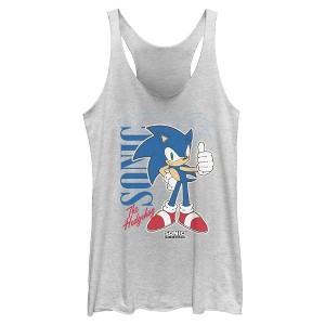 Womens Sonic the Hedgehog Thumbs Up Racerback Tank - 1 of 4
