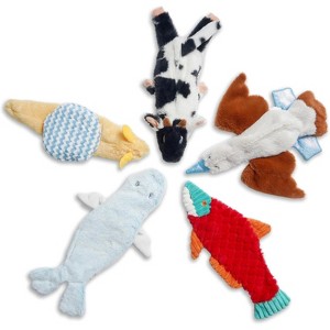 Squeaky Dog Toys, 5 pcs Crinkle Plush Dog Toy, No Stuffing Dog Toys for Small Medium Large Dogs, Boredom Relief - 1 of 4