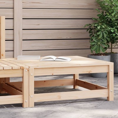vidaXL Patio Footstool 27.6"x27.6"x11.8" Solid Wood Pine