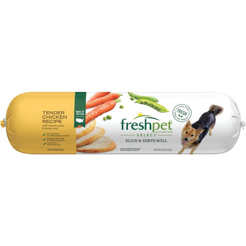 Freshpet Select Roll Tender Chicken and Vegetable Recipe Refrigerated Dog Food, 1 of 5
