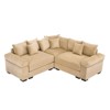 Aukfa Oversized Cloud Modular Sectional Sofa with Movable Ottoman, Corduroy Fabric, Extra-Thick Armrests,Easy Assembly, Ergonomic£¬Camel - 2 of 4