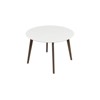 Aukfa solid wood dining table set (white) with 4 walnut dining chairs, suitable for kitchens, living rooms and apartments - 2 of 4
