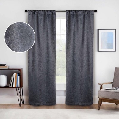 Bohemian Textured Room Darkening Semi-Blackout Curtains, Set of 2 by Blue Nile Mills