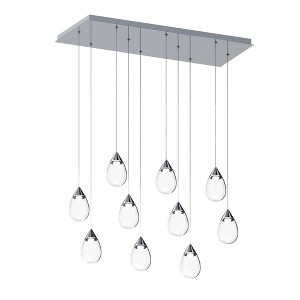 ET2 Lighting Dewdrop 10 - Light Island Pendant Light in  Polished Chrome - 1 of 1