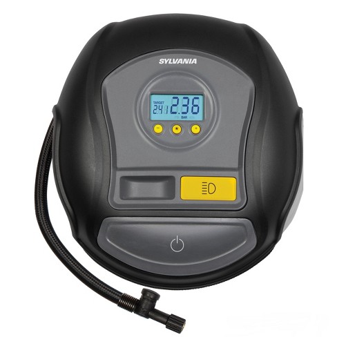 Sylvania Pro Portable Tire Inflator -led Digital Display Gauge With Auto  Stop Inflation -led Work Light Carrying Case 3 Piece Adapters For Sports  Balls, Vehicle Tires, Bike Tires, And Inflatable Toys : Target