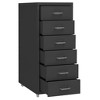 CLIHOME 6-Tier Rolling File Cabinet With Handle, Metal Steel Compact Mobile Storage Cabinet Dressers With Wheels - 3 of 4