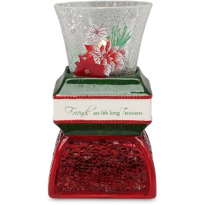 Pavilion Gift Company - Friend - 5.5" Holiday Tealight Holder - Candle Holders - 1 of 4