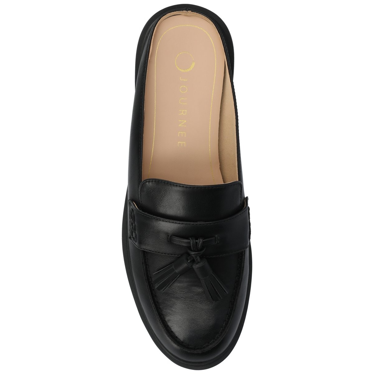Женские сабо Journee Collection Journee Women's Azura Tassel Mule Loafer, Black 7 — фото 4