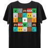 Minecraft Character Face Pixel Art Crew Neck Short Sleeve Women's Black T-shirt Dress - 4 of 4