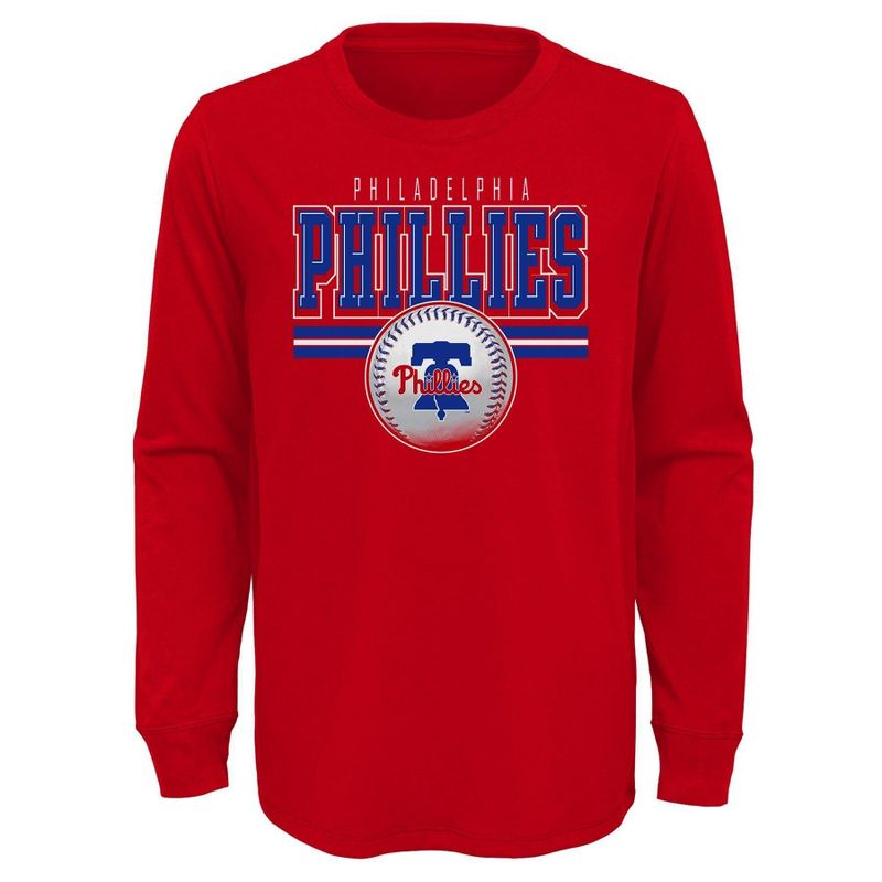MLB Philadelphia Phillies Boys&#39; Long Sleeve T-Shirt, 1 of 2