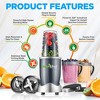NutriChef 600W High-Speed Pro Blender - Pulse Blend, BPA-Free Tritan Cups, 20oz & 10oz Mugs - 2 of 4