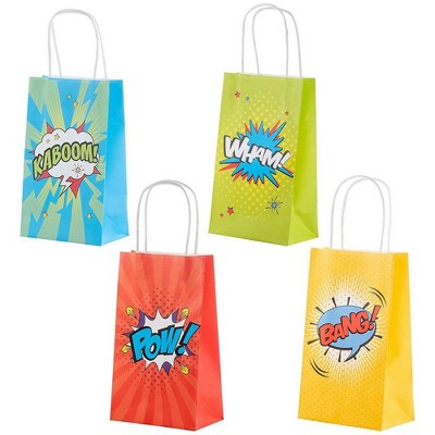 24 Comic Book Party Favor Gift Bags Treat Goodie Candy Supplies For Kid Birthday