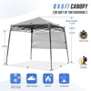 EAGLE PEAK 8x8ft Pop Up Canopy with Sidewall, 8x8 Base 6x6 Top - 3 of 4